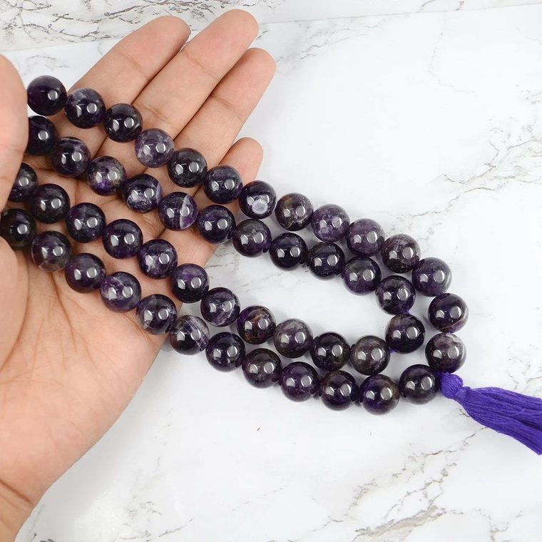 Amethyst Mala 12mm, 108 Beads