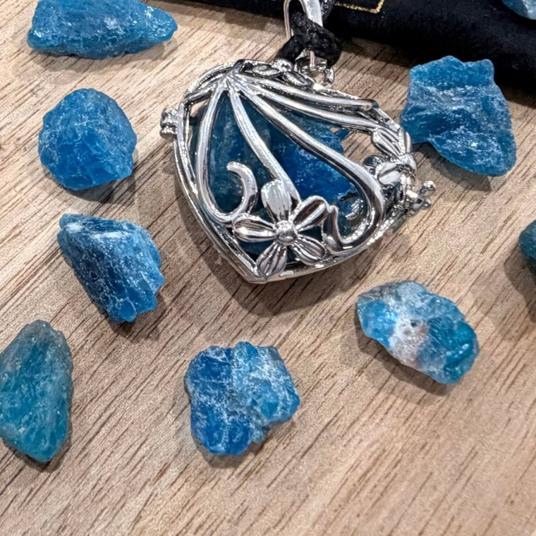 Apatite Heart Cage Locket