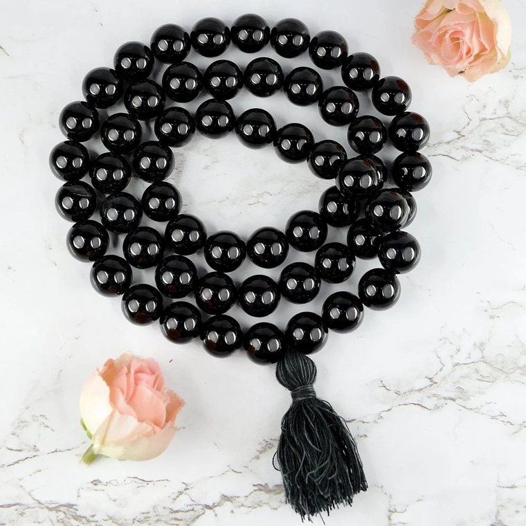 Black Onyx Mala 12mm, 108 Beads