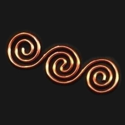 Copper Triple Wave Spiral 6.1 cm