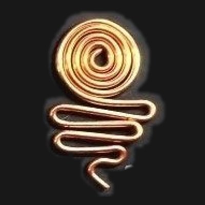 Brass Zigzag Spiral Coil 3.8 cm
