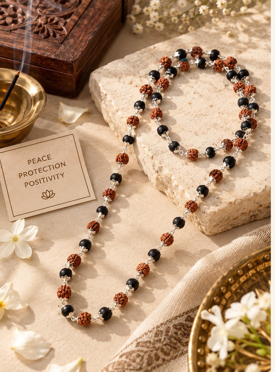 Divya Raksha Rudraksha Karungali Mala