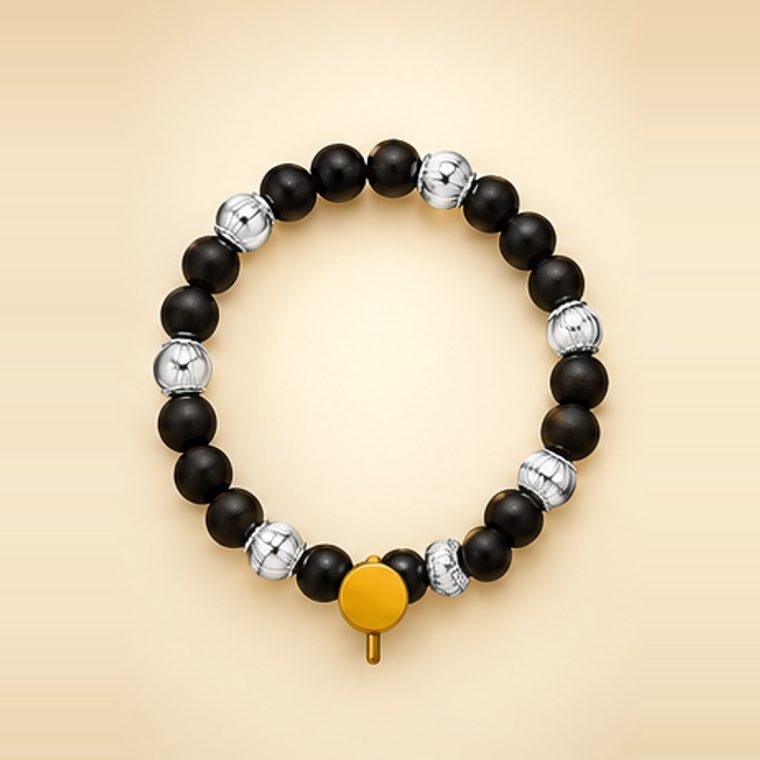 Karungali Bracelet with Silver Beads
