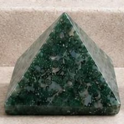 Moss Agate Pyramid