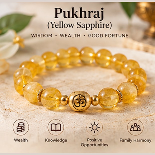 Pukhraj (Yellow Sapphire) Bracelet