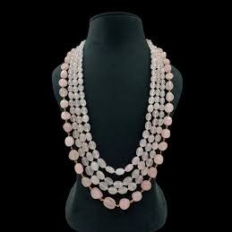 Rose Quartz Multi-Layer Bead Necklace